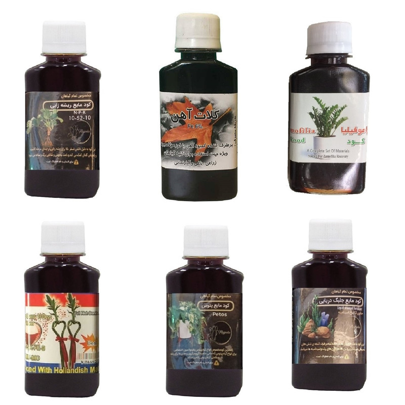 کود مایع فسفر ریشه زایی 10-52-10 و کلات آهن و کود زاموفیلیا و کود بامبو و کود پتوس و کود جلبک دریایی مدل life drop حجم 120 میلی لیتر کود مایع فسفر ریشه زایی 10-52-10 و کلات آهن و کود زاموفیلیا و کود بامبو و کود پتوس و کود جلبک دریایی مدل life drop حجم 120 میلی لیتر
