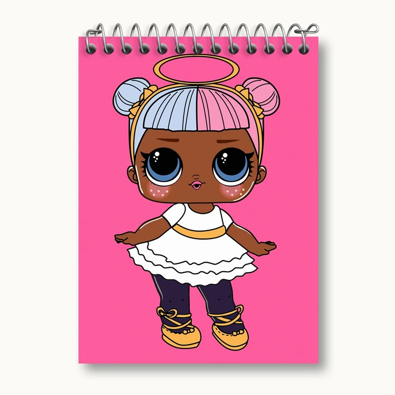 دفتر یادداشت 50 برگ خندالو مدل عروسک ال او ال LOL کد 27868