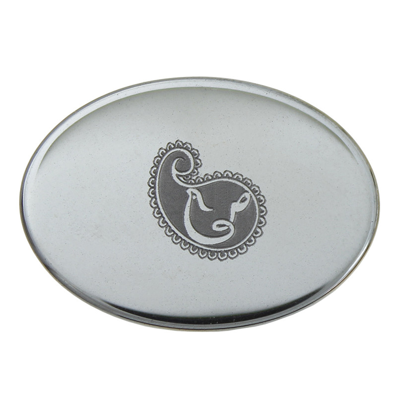 آویز گردنبند زنانه مدل حدید طرح الله و چهارده معصوم با خط کوفی کد 73110