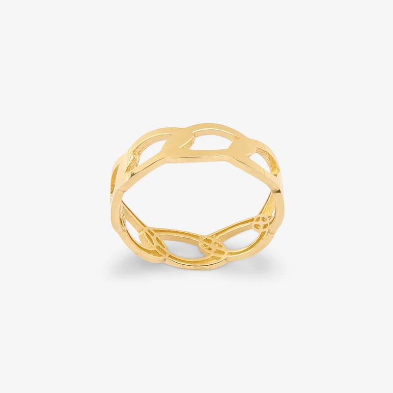 انگشتر طلا 18 عیار زنانه گلدم مدل R352030 
