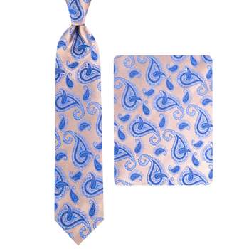 ست کراوات و دستمال جیب مردانه مدل GF-PA1257-GR