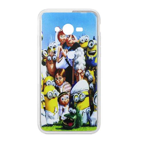 کاور طرح Minions Family مدل CLR-099 مناسب برای گوشی موبایل سامسونگ Galaxy J3 2016