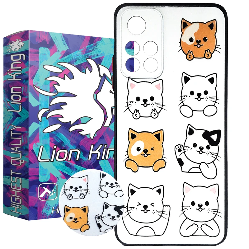 کاور لاین کینگ مدل PISHIHA uv مناسب برای گوشی موبایل شیائومی Redmi Note 11 Pro Plus 5G به همراه پاپ سوکت