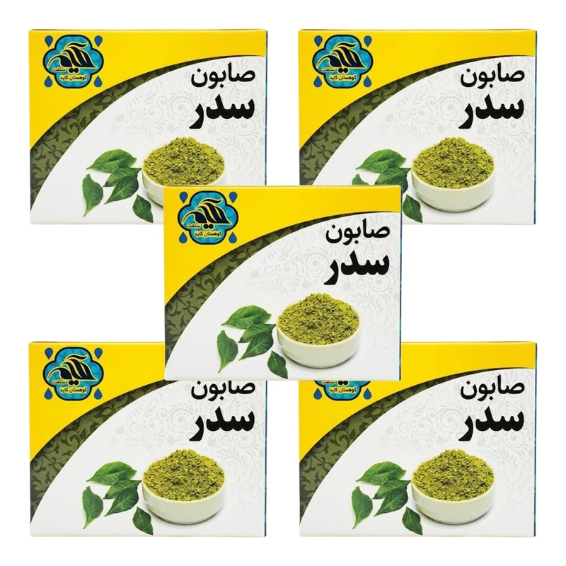 صابون شستشو ضد باکتری صورت و بدن حکیم مدل سدر مناسب برای انواع پوست وزن 50 گرم بسته پنج عددی