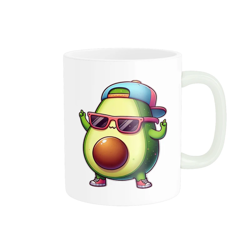 ماگ پادآفرین مدل فانتزی طرح آووکادو کیوت و بامزه آواکادو کد p9852