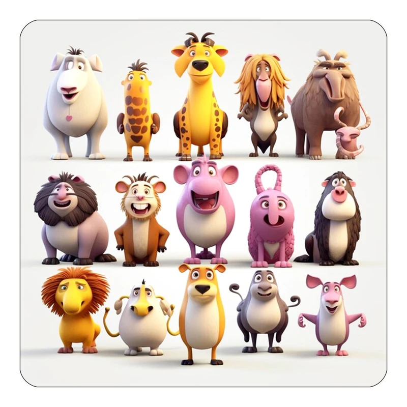 مگنت کاکتی طرح حیوانات کارتونی مدل mp27815