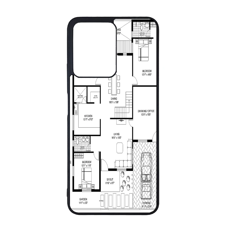  کاور قاب گارد هوم طرح نقشه مناسب برای گوشی موبایل موتورولا edge 40 neo