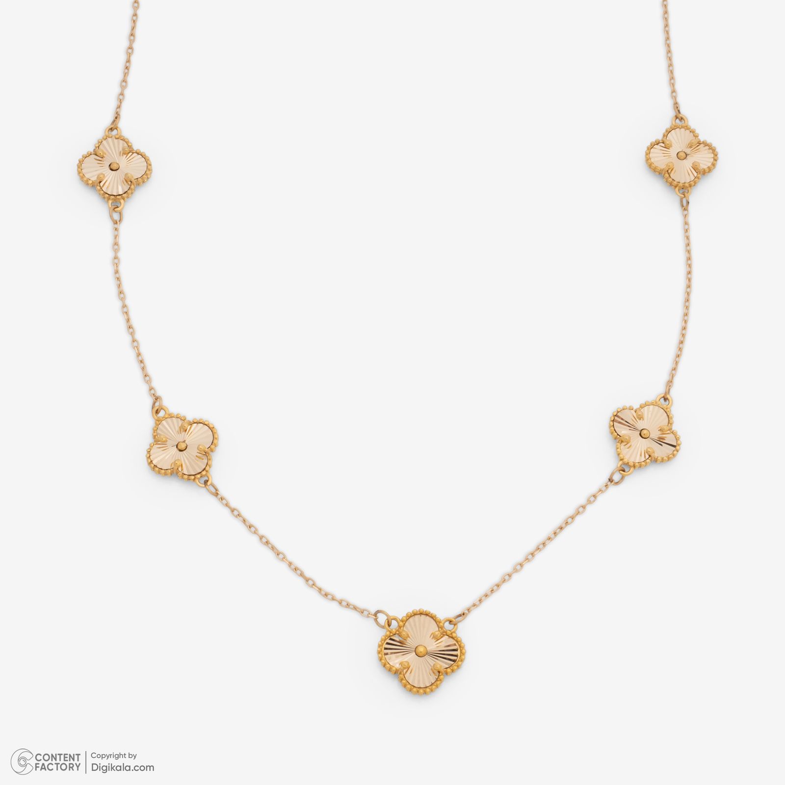 گردنبند طلا 18 عیار زنانه با زنجیر حلقه‌ای (فلامینگو) گلدم مدل PE147002 -  - 6
