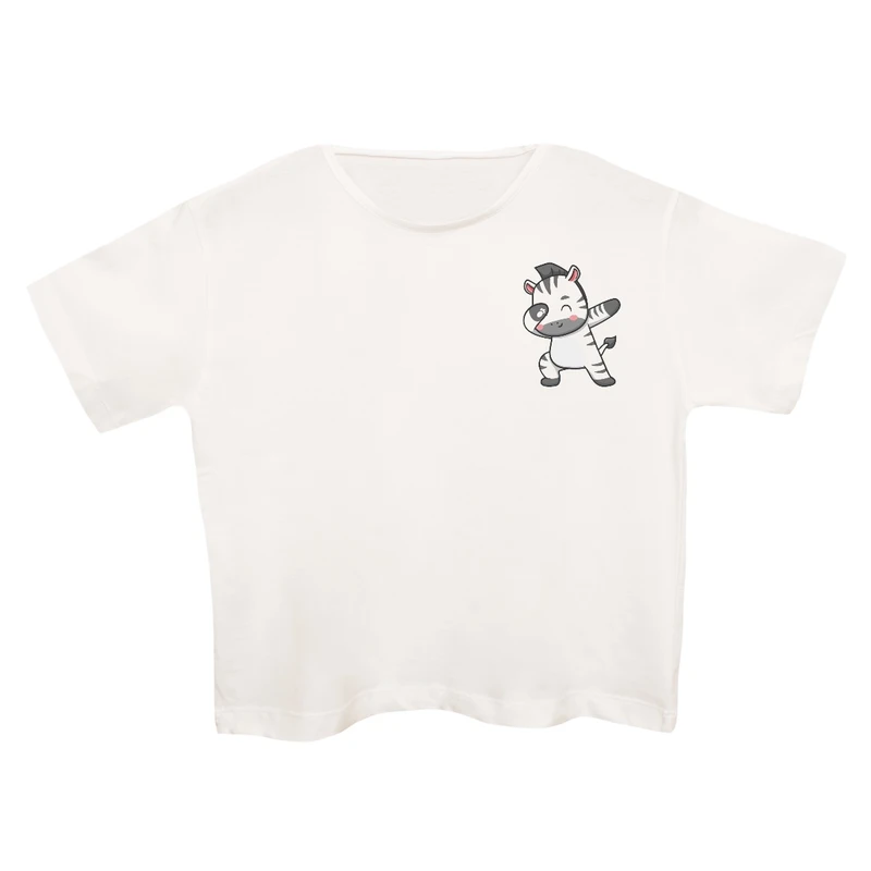 کراپ‌تی شرت آستین کوتاه زنانه مدل گورخر کد 2