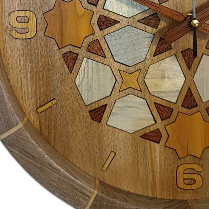 ساعت دبواری معرق کاری مدل رینگی کد30