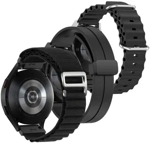 بند اسپریگ مدل Eco-Alpine-SicMag-Ocean مناسب برای ساعت هوشمند سامسونگ Galaxy Watch 4/5/6/7/FE سایز 40/43/44/46/47 میلی متری مجموعه 3 عددی