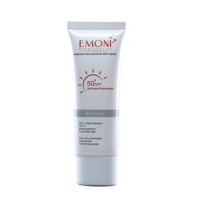 کرم ضد آفتاب بدون رنگ امونی SPF 50 مدل Antispot مناسب برای انواع پوست حجم 50 میلی لیتر
