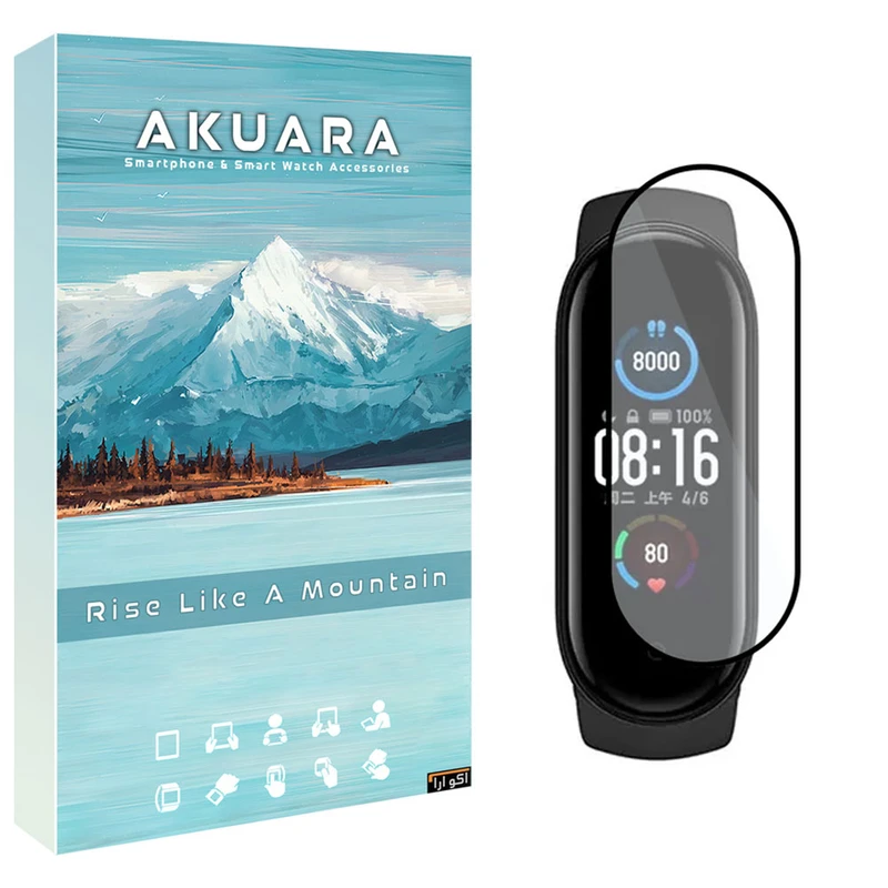 محافظ صفحه نمایش آکوآرا مدل PMMA مناسب برای ساعت هوشمند شیائومی Mi Band 5 12mm