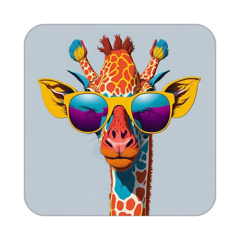 زیر لیوانی کاکتی طرح حیوانات رنگی مدل mp25392