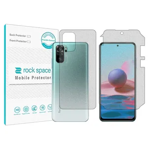 Matte Rockspace HyMTT screen protector suitable for the Xiaomi Redmi Note 10 mobile phone along with the back of the phone