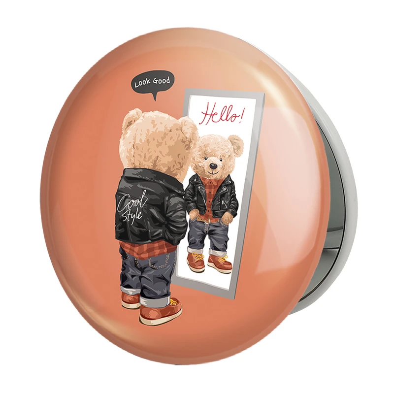 آینه جیبی خندالو طرح تدی Teddy مدل تاشو کد 26176 