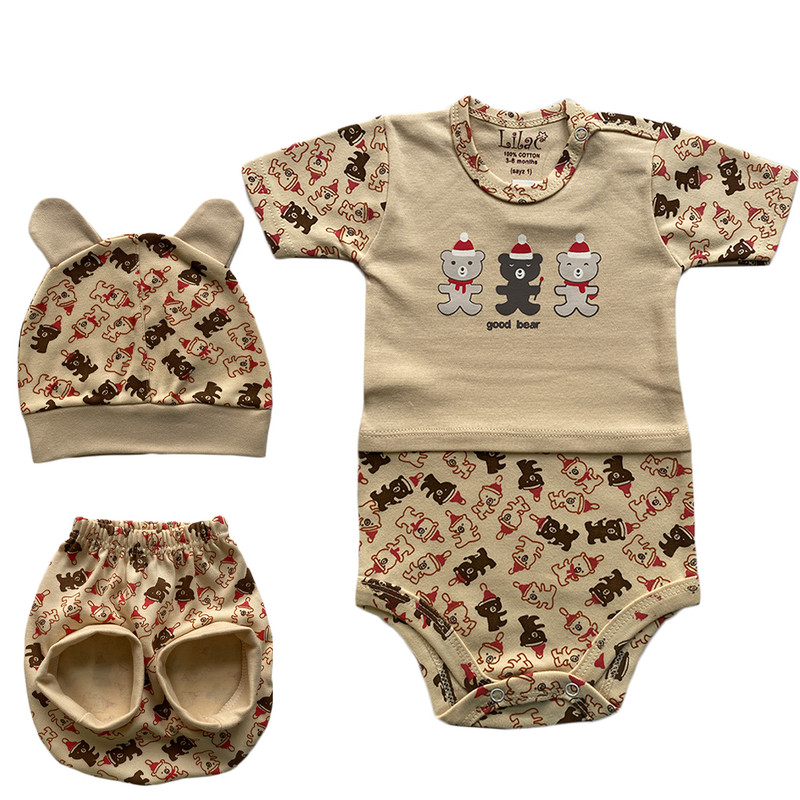 ست 3 تکه لباس نوزادی مدل 456