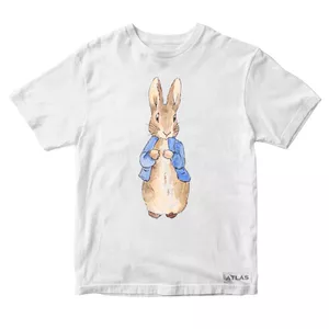 تی شرت آستین کوتاه پسرانه مدل خرگوش کد WK29 رنگ سفید