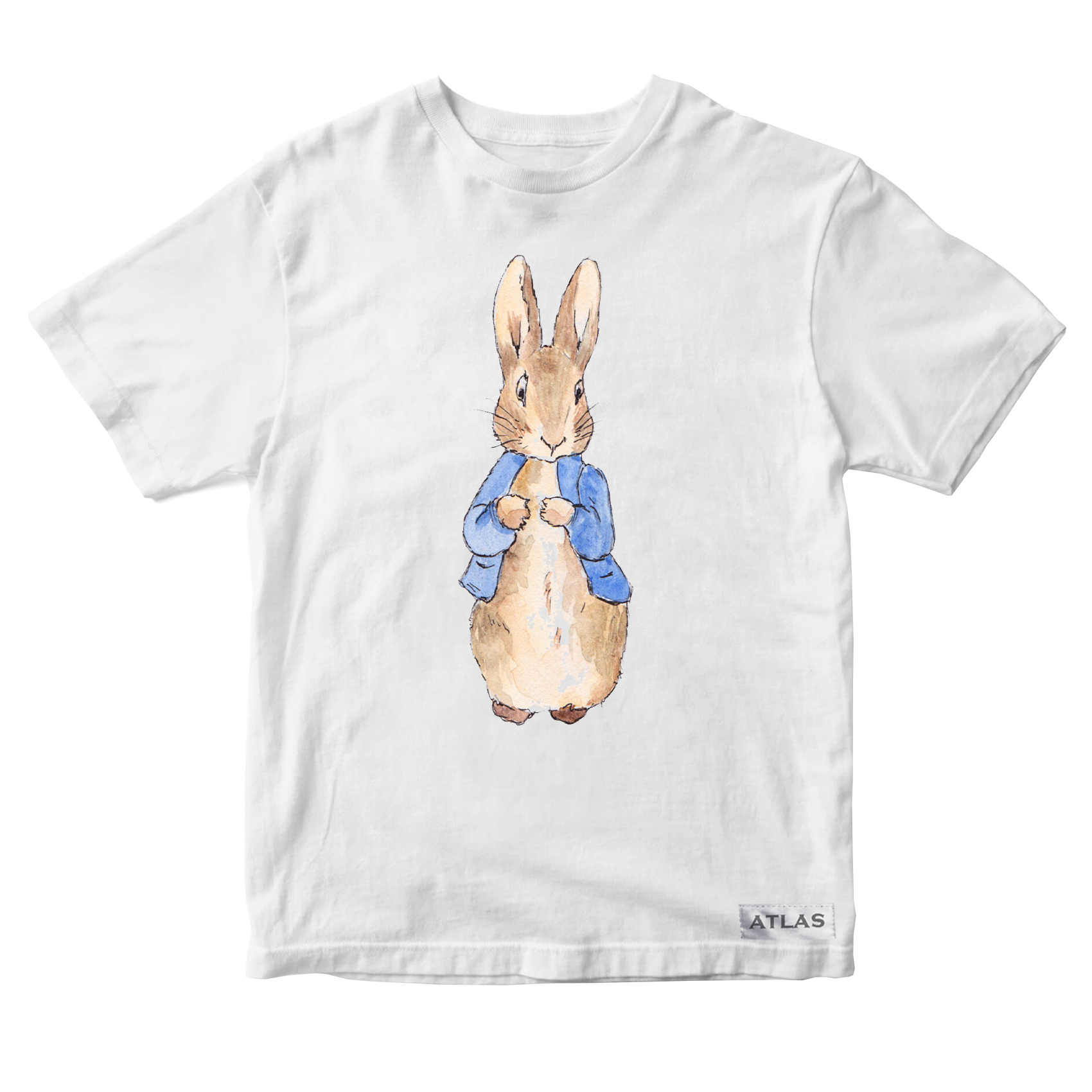 تی شرت آستین کوتاه دخترانه مدل خرگوش کد WK29 رنگ سفید