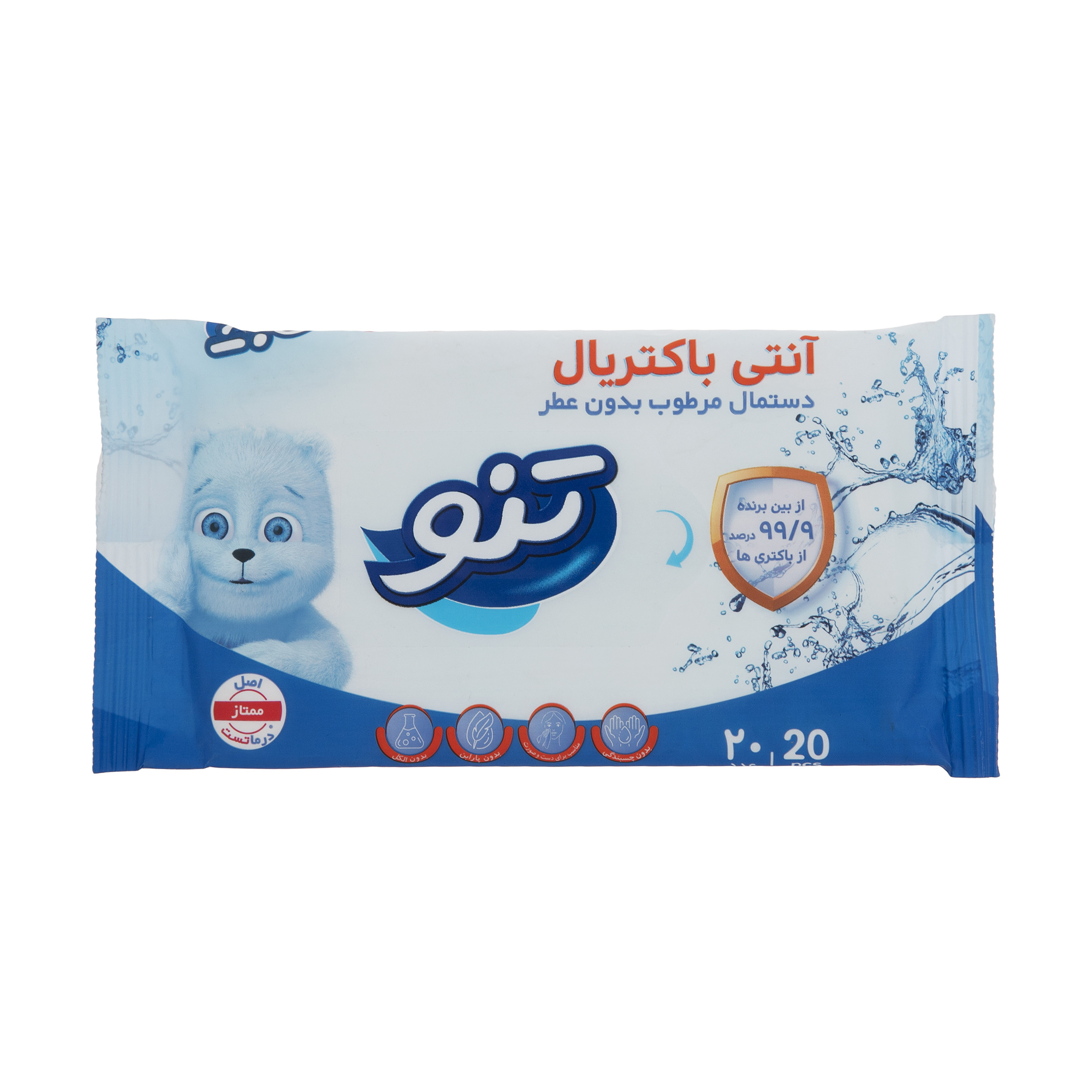دستمال مرطوب تنو مدل آنتی باکتریال بسته 20 عددی دستمال مرطوب تنو مدل آنتی باکتریال بسته 20 عددی