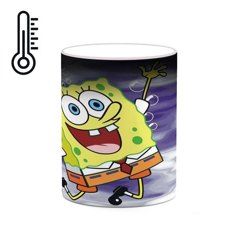 ماگ حرارتی کاکتی مدل کارتون باب اسفنجی کد mgh23465