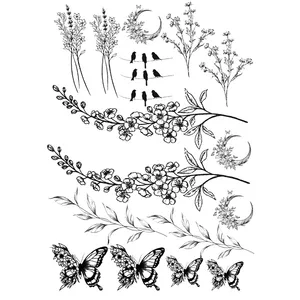 تتو موقت کد 015 طرح گل