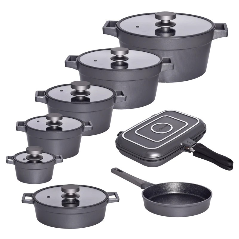 سرویس قابلمه و تابه گرانیتی 15 پارچه یونیک کد 8522