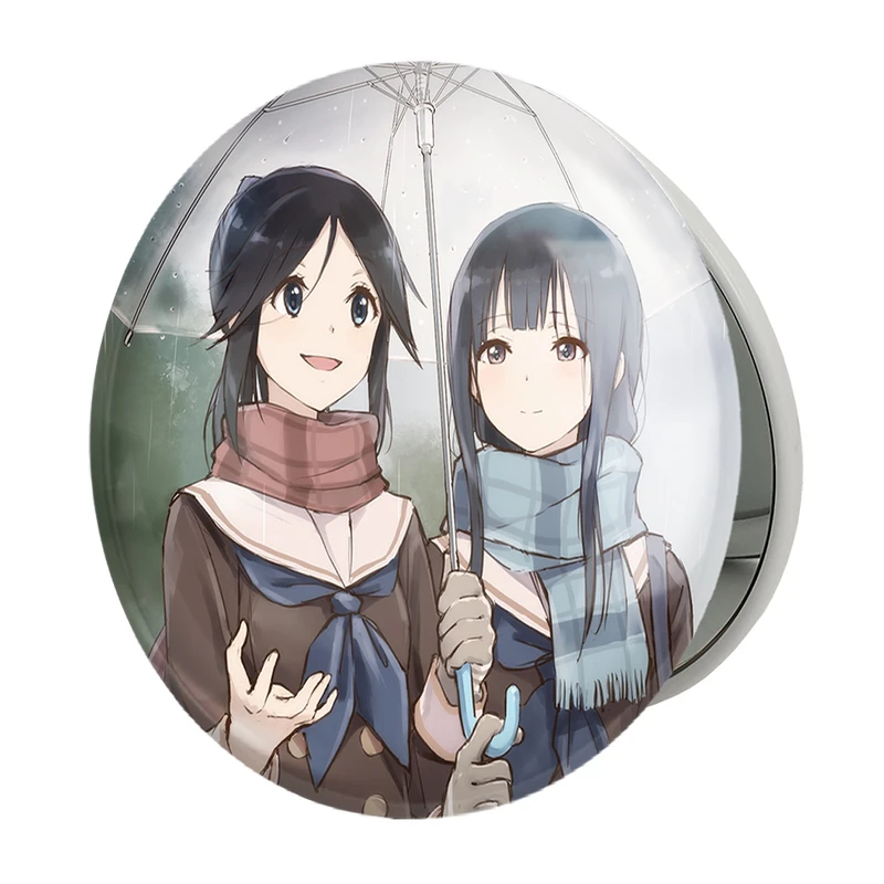 آینه جیبی خندالو طرح کاساکی و میزور انیمه لیز و پرنده آبی مدل تاشو کد 23825 