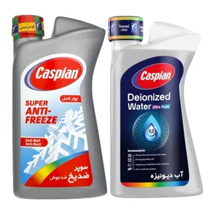 آب رادیاتور دیونیزه کاسپین مدل چهار فصل حجم 1000 میلی لیتر به همراه ضد یخ