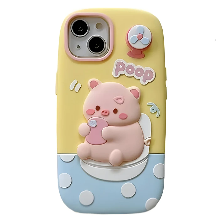 کاور طرح POOP پنکه ای مناسب برای گوشی موبایل اپل IPHONE 14 PRO MAX/15 PRO MAX