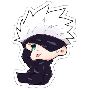 استیکر لپ تاپ مدل Chibi Gojo Jujutsu Kaisen