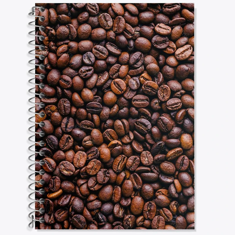 دفتر زبان 50 برگ خندالو مدل سه خط طرح کافی شاپ قهوه کد 27530