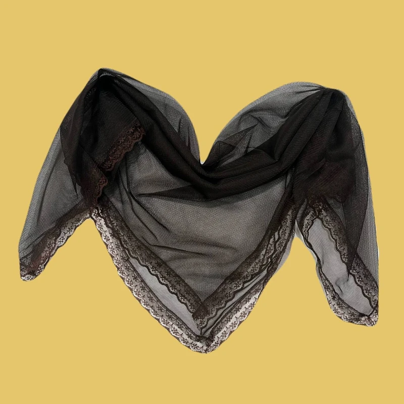 مینی اسکارف زنانه مدل تور دانتل گیپوری کد ۰۰۱۲۴