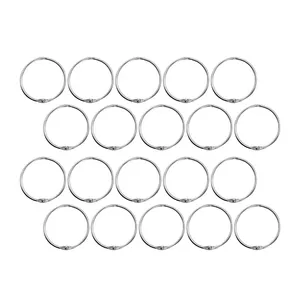 حلقه کلاسور مدل قفل دار کد silver30 بسته 20 عددی
