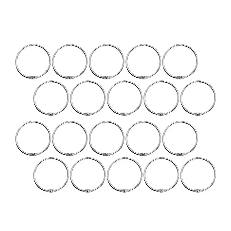 حلقه کلاسور مدل قفل دار کد silver30 بسته 20 عددی