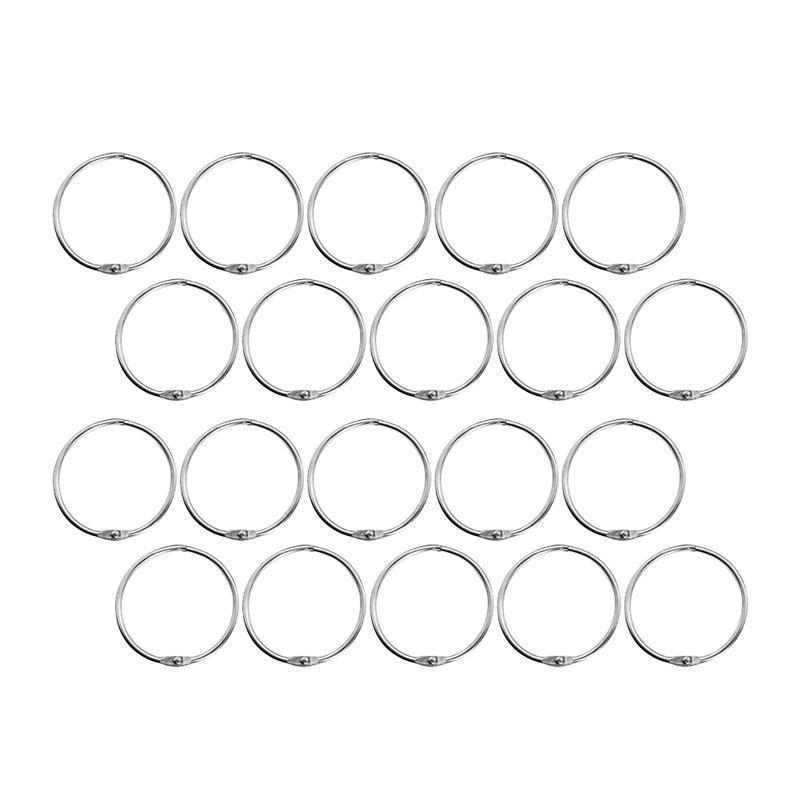 حلقه کلاسور مدل قفل دار کد silver20 بسته 20 عددی