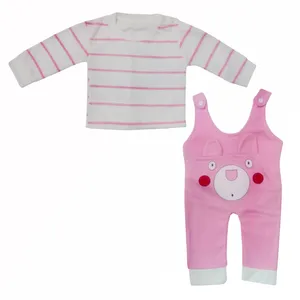 ست تی شرت و سرهمی نوزادی دخترانه مدل سمور کد 004