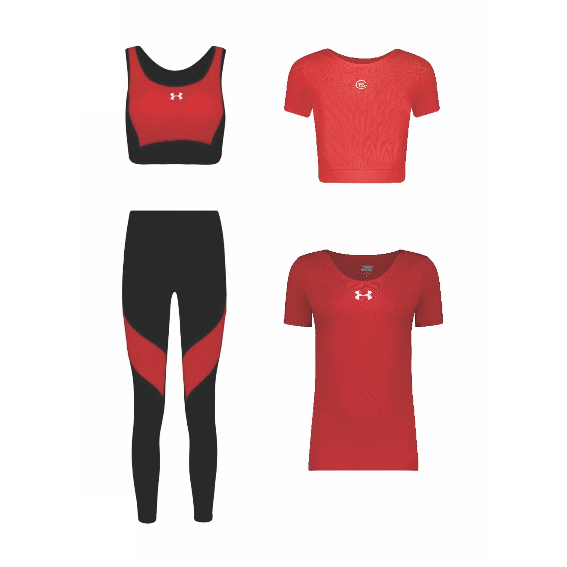 ست 4 تکه لباس ورزشی زنانه مدل 1401-7101-66