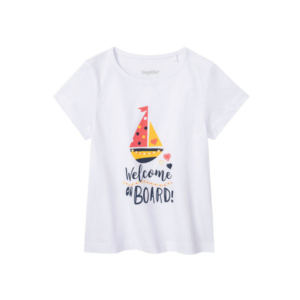تی شرت آستین کوتاه دخترانه لوپیلو مدل قایقSMB236