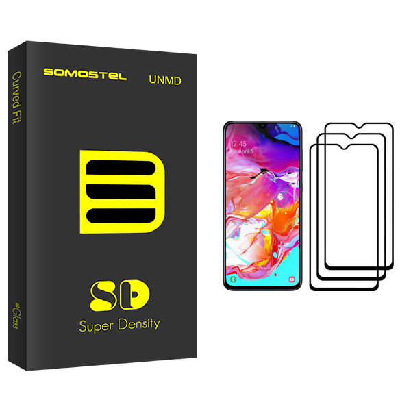 محافظ صفحه نمایش سوماستل مدل SD Glass مناسب برای گوشی موبایل سامسونگ Galaxy A70 بسته سه عددی