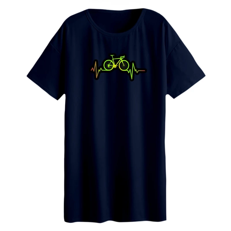 تی شرت لانگ آستین کوتاه زنانه مدل دوچرخه کد 6