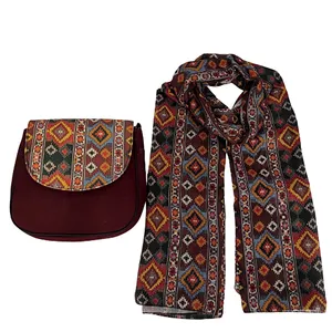 ست کیف و شال زنانه مدل سنتی کد 70190