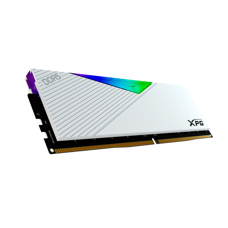 رم کامپیوتر DDR5 دو کاناله 6000 مگاهرتز CL40 ای دیتا ایکس پی جی مدل LANCER RGB WHITE DRAM MODULE ظرفیت 32 گیگابایت