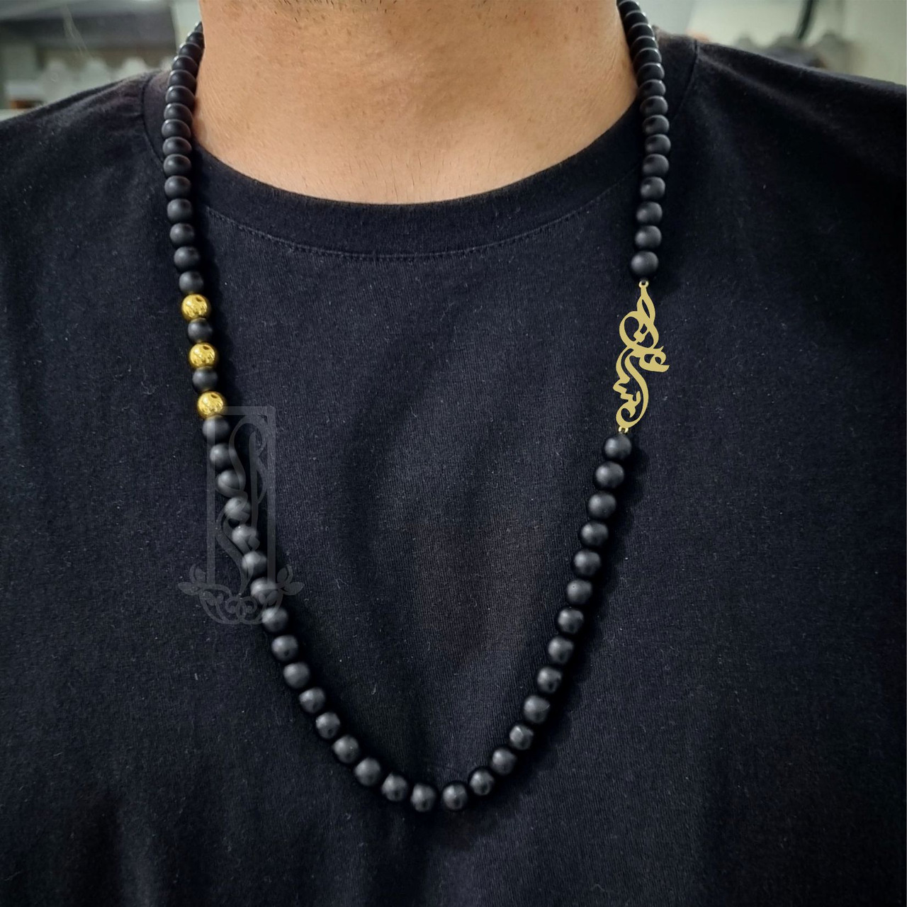 گردنبند طلا  18 عیار پسرانه لیردا مدل اسم علیسان کد 30301