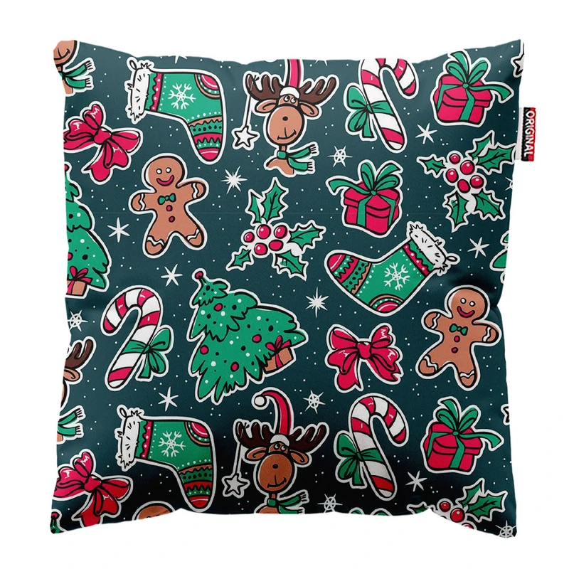 کوسن پاد آفرین طرح کریسمس کد 2691 سایز 30*30 سانتی متر