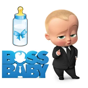 تاپر تزیین کیک مدل بچه رییس کد 2 مجموعه 3 عددی