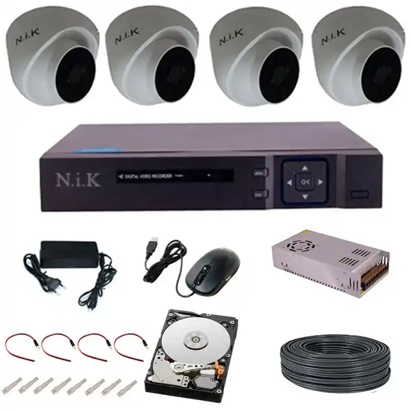 سیستم امنیتی ان آی کی مدل AHD 4D214 _ 2MP