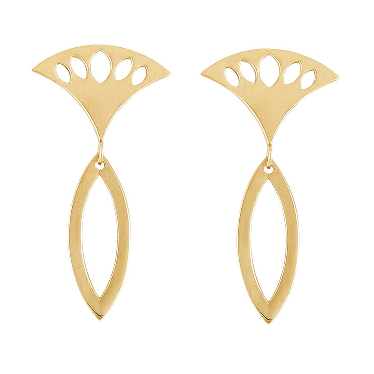 گوشواره طلا 18 عیار زنانه آمانژ کد 1215D9139