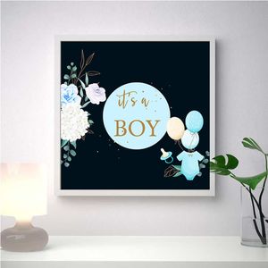 تابلو کودک و نوزاد مدل دکوراتیو طرح its a boy کد 0462
