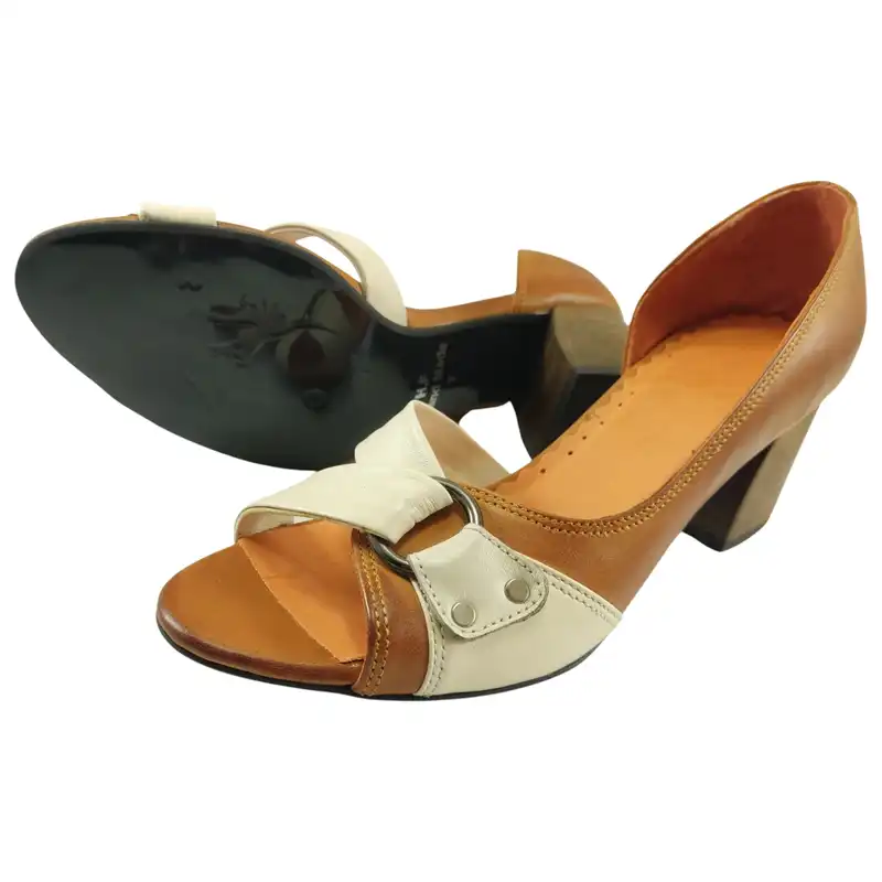 صندل زنانه مدل چرم طبیعی کد 663.1